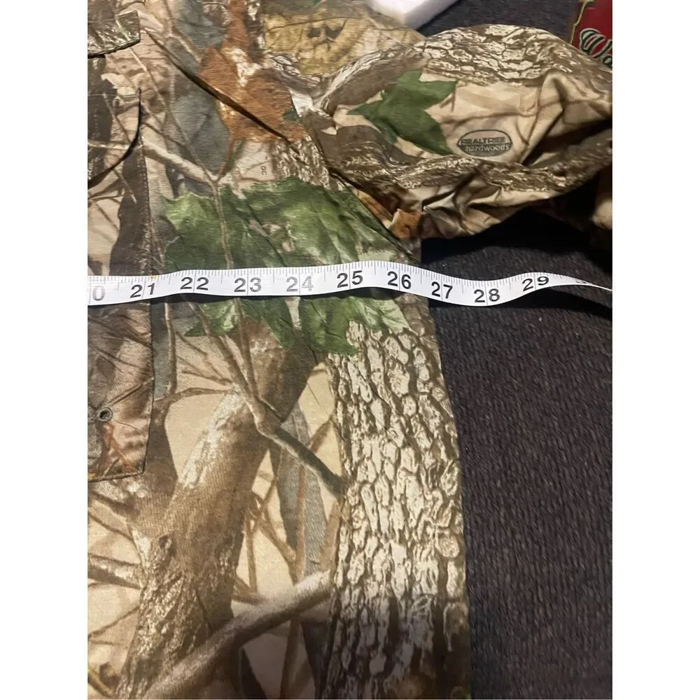 Winchester Mens RealTree Hardwoods Camo Button-Down Shirt Size XL